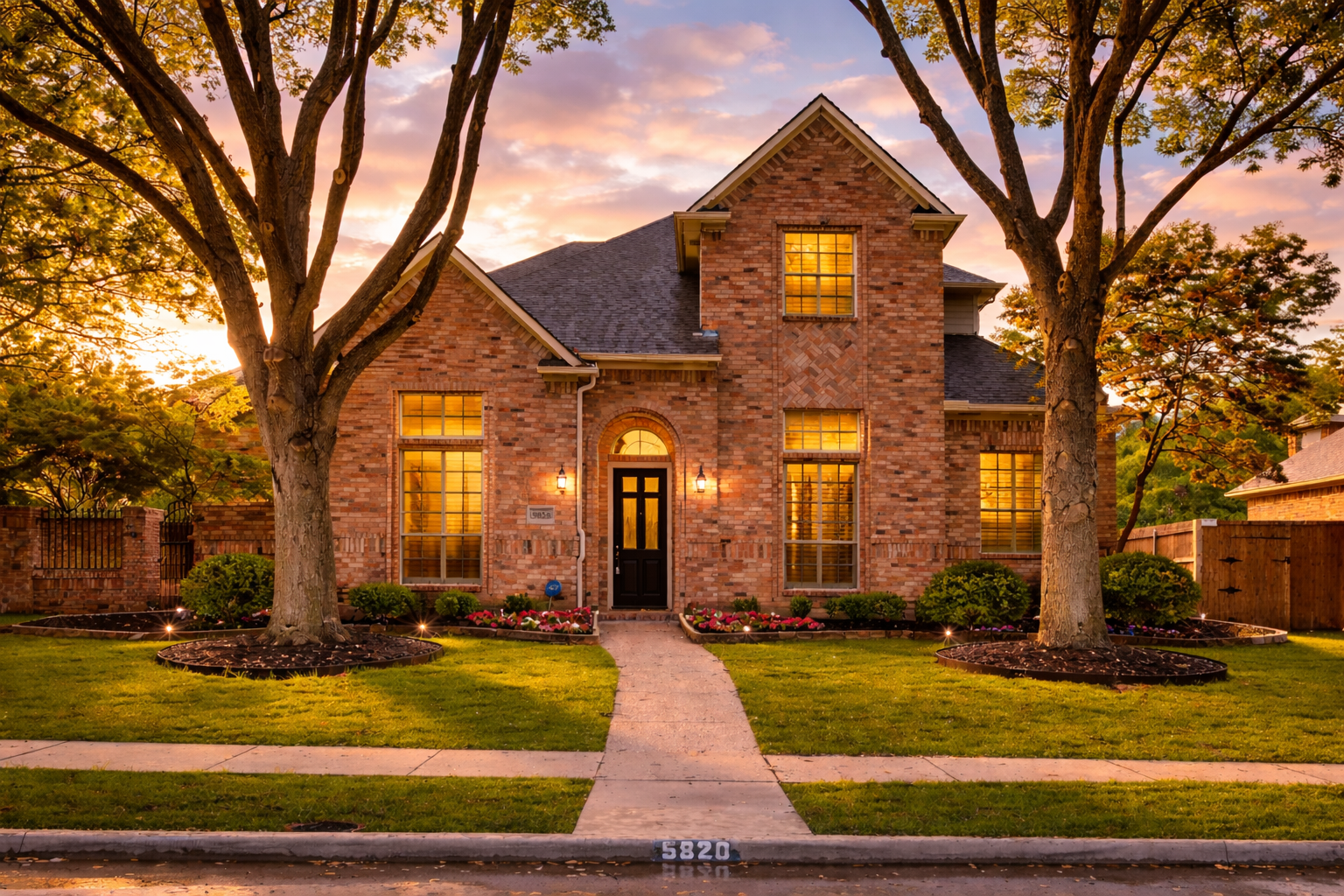 Front exterior of 5820 Westmont Drive, Plano