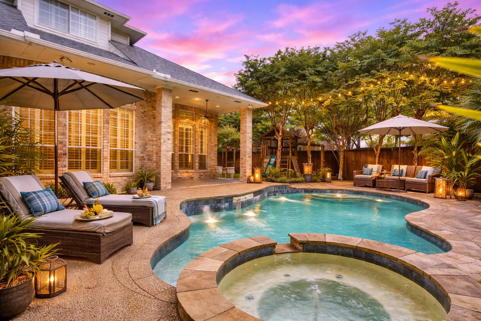 Pool and spa at 5820 Westmont Drive